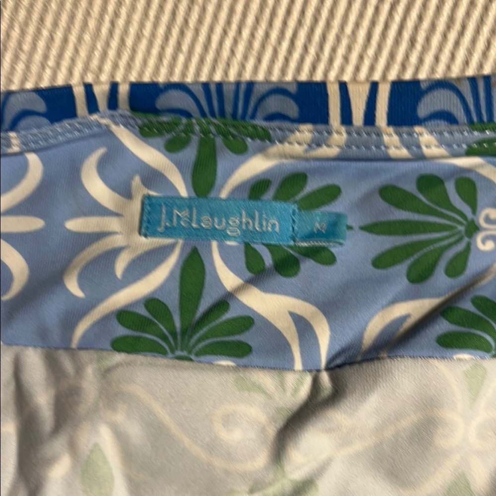 J. Mclaughlin Blue And Green Floral Skirt - image 2